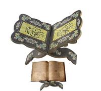 Wooden Prayer Book Display Stand - Rehal Religious Holy Books Stand for Free Reading | The Bible Quran Geeta Folding Book Rest Home Decor Accents | Li Display Stand