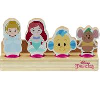 Disney Princess WOODEN PRINCESS 4-FIGURE SET Beautiful Preschool Wooden Toy, Imaginative Play, FSC Certified Sustainable, Gift For 2-5 Year Old