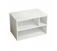 Wooden Printer Stand with Storage - 2-Tier Desktopfor Home Office Fits 3D Printer Scanner Fax Machine Under Desk Shelf (White)