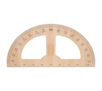 Wooden Protractor Teaching Aids Large Scale Drawing Instrument For Classroom Ruler Reusable Wood Measuring Gauge Tool