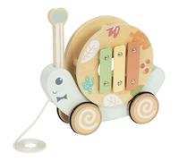 Wooden Pull Along Snail, Push Pull Toy with Xylophone, 18 Months+, 23cm