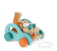 Wooden pull along toy - Drumming bear