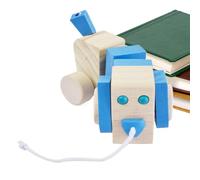 Wooden Pull Along Toy,with String Wooden Educational Crawling Puppy - Walking Toys Baby Pull Along Dog - for Boys Girls Preschoolers Home Indoor Outdoor Travel