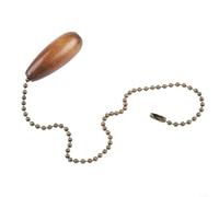 Wooden Pull Chain Handle for Light Switch, Toilet Light Switch Cord, Bathroom Chain Pendant, Vintage Style Chain Handle, Wooden Lamp Switch Handle, Ceiling Light Pull(Brown)
