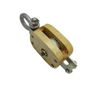 Wooden Pulley Block with Shackle 3" 0.2 Ton (Single Sheave Marine 200KG 0.2 Ton)