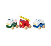 Wooden Push Along Vehicles Orange Tree Toys First Emergency Vehicles