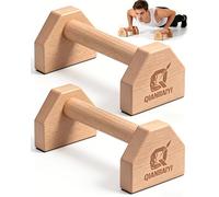 Wooden Push Up Handles, Set of 2 Parallettes Calisthenics Handles, Non-Slip, Joint-friendly, Stable, Push Up Bars Non-Slip & Compact for Calisthenics, Handstand, Gymnastics, Fitness & Training