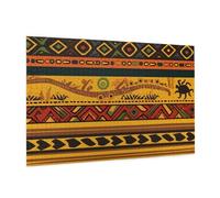 Wooden Puzzle 1000 Piece 75x50 CM, Abstract African National Pattern Printed Cute Puzzle Game in Plastic Box for Family Entertainment and Brain Training Gifts