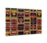 Wooden Puzzle 1000 Piece 75x50 CM, African Ethnic Pattern Printed Cute Puzzle Game in Plastic Box for Family Entertainment and Brain Training Gifts
