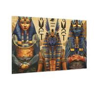 Wooden Puzzle 1000 Piece 75x50 CM, Ancient Egypt Tribe Series Printed Cute Puzzle Game in Plastic Box for Family Entertainment and Brain Training Gifts
