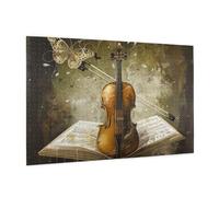 Wooden Puzzle 1000 Piece 75x50 CM, Butterfly and cello Printed Cute Puzzle Game in Plastic Box for Family Entertainment and Brain Training Gifts