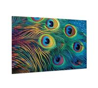 Wooden Puzzle 1000 Piece 75x50 CM, Colored peacock Printed Cute Puzzle Game in Plastic Box for Family Entertainment and Brain Training Gifts