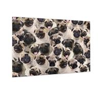 Wooden Puzzle 1000 Piece 75x50 CM, cute Pug 1 Printed Cute Puzzle Game in Plastic Box for Family Entertainment and Brain Training Gifts