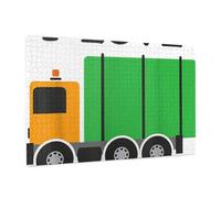 Wooden Puzzle 1000 Piece 75x50 CM, I Love Garbage Trucks Printed Cute Puzzle Game in Plastic Box for Family Entertainment and Brain Training Gifts
