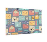 Wooden Puzzle 1000 Piece 75x50 CM, Postal Stationery Printed Cute Puzzle Game in Plastic Box for Family Entertainment and Brain Training Gifts