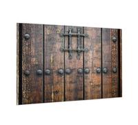 Wooden Puzzle 1000 Piece 75x50 CM, Rustic Stall Wooden Door Printed Cute Puzzle Game in Plastic Box for Family Entertainment and Brain Training Gifts