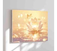 Wooden Puzzle 1000 Piece Adult Jigsaw Yellow Butterfly White Water Lily Blooming in Water Difficult Puzzles,Large Cool Adult Holiday Puzzles