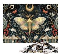 Wooden Puzzle 1000 Piece Enchanted Night Garden Puzzle for Adults for Teenagers Woodenboard Puzzles Learning Educational Toys Family Games 1000pcs (75x50cm)