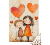Wooden Puzzle 1000 Piece Happy Lovers Puzzle for Adults for Teenagers Woodenboard Puzzles Learning Educational Toys Family Games 1000pcs (75x50cm)