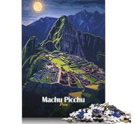 Wooden Puzzle 1000 Piece Machu Picchu Night View Puzzle for Adults for Teenagers Woodenboard Puzzles Learning Educational Toys Family Games 1000pcs (75x50cm)