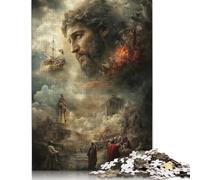 Wooden Puzzle 1000 Pieces Art Christian Jesus Jigsaw Creative Rectangular Puzzle Great Jigsaw Puzzle For Adults 1000pcs (75x50cm)