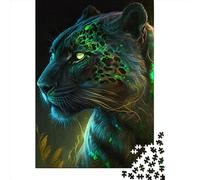 Wooden Puzzle 1000 Pieces Black Panther 1 Jigsaw Creative Rectangular Puzzle Great Jigsaw Puzzle For Adults 1000pcs (75x50cm)