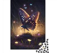 Wooden Puzzle 1000 Pieces Butterfly Fanciful Jigsaw Creative Rectangular Puzzle Great Jigsaw Puzzle For Adults 1000pcs (75x50cm)