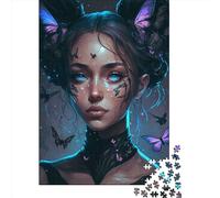 Wooden Puzzle 1000 Pieces Charming Girl Jigsaw Creative Rectangular Puzzle Great Jigsaw Puzzle For Adults 1000pcs (75x50cm)