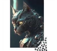 Wooden Puzzle 1000 Pieces Cyborg Cat No1 Jigsaw Creative Rectangular Puzzle Great Jigsaw Puzzle For Adults 1000pcs (75x50cm)