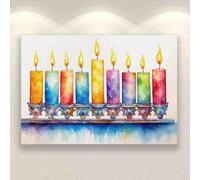 Wooden Puzzle 1000 Pieces for Adults Jewish Menorah Hanukkah Difficult Puzzles,Large Cool Adult Holiday Puzzles