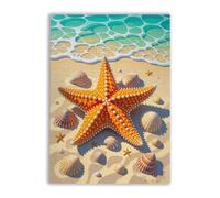 Wooden Puzzle 1000 Pieces for Adults Summer Starfish Shell Holiday Fun and Modern Summer Home Decor
