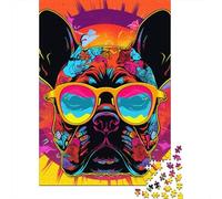 Wooden Puzzle 1000 Pieces French Bulldog Jigsaw Creative Rectangular Puzzle Great Jigsaw Puzzle For Adults 1000pcs (75x50cm)