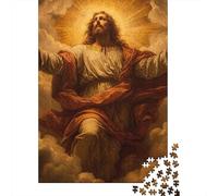 Wooden Puzzle 1000 Pieces Jesus Jigsaw Creative Rectangular Puzzle Great Jigsaw Puzzle For Adults 1000pcs (75x50cm)