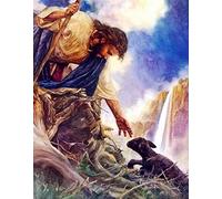 Wooden Puzzle 1000 Pieces Jigsaw Puzzles - Jesus who Saved The Sheep Jigsaw Puzzle challenging and Stimulating Puzzle Game Wall Art Unique Gift