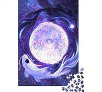 Wooden Puzzle 1000 Pieces Space Koi Fish Jigsaw Creative Rectangular Puzzle Great Jigsaw Puzzle For Adults 1000pcs (75x50cm)