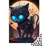 Wooden Puzzle 1000 Pieces Space Mechanical Cat Jigsaw Creative Rectangular Puzzle Great Jigsaw Puzzle For Adults 1000pcs (75x50cm)