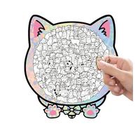 Wooden Puzzle - 135-Piece Colored Cat Shaped Cat Jigsaw Puzzle | Challenging Irregular Jigsaw For Adults Youths Elderly Preschools Tabletop Home Decor Kindergartens