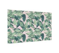 Wooden Puzzle 300 Piece 38x26 CM, green palm tree leaves pink Printed Cute Puzzle Game in Plastic Box for Family Entertainment and Brain Training Gifts