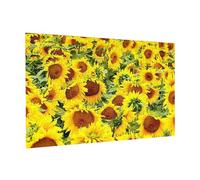Wooden Puzzle 300 Piece 38x26 CM, Many Sunflowers Printed Cute Puzzle Game in Plastic Box for Family Entertainment and Brain Training Gifts