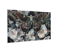 Wooden Puzzle 300 Piece 38x26 CM, moth that looks like a peacock Printed Cute Puzzle Game in Plastic Box for Family Entertainment and Brain Training Gifts