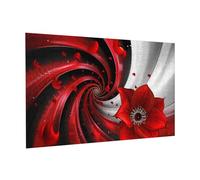 Wooden Puzzle 300 Piece 38x26 CM, Red Flower Printed Cute Puzzle Game in Plastic Box for Family Entertainment and Brain Training Gifts