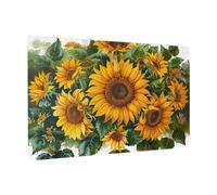 Wooden Puzzle 300 Piece 38x26 CM, Sunflowers art Printed Cute Puzzle Game in Plastic Box for Family Entertainment and Brain Training Gifts