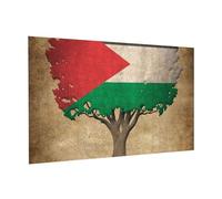 Wooden Puzzle 300 Piece 38x26 CM, Tree Palestinian Flag Printed Cute Puzzle Game in Plastic Box for Family Entertainment and Brain Training Gifts