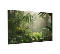 Wooden Puzzle 300 Piece 38x26 CM, Tropical Rainforest Jungle Scene Printed Cute Puzzle Game in Plastic Box for Family Entertainment and Brain Training Gifts