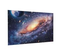 Wooden Puzzle 300 Piece 38x26 CM, Universe Galaxy Outer Space Printed Cute Puzzle Game in Plastic Box for Family Entertainment and Brain Training Gifts