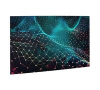 Wooden Puzzle 500 Piece 52x38 CM, Abstract Polygonal Space Printed Cute Puzzle Game in Plastic Box for Family Entertainment and Brain Training Gifts