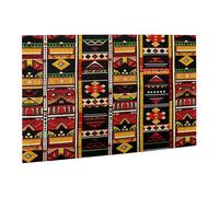 Wooden Puzzle 500 Piece 52x38 CM, African Ethnic Pattern Printed Cute Puzzle Game in Plastic Box for Family Entertainment and Brain Training Gifts