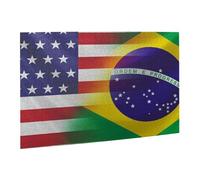 Wooden Puzzle 500 Piece 52x38 CM, American and Brazilian Flags Printed Cute Puzzle Game in Plastic Box for Family Entertainment and Brain Training Gifts