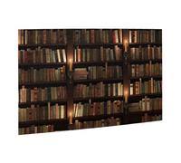 Wooden Puzzle 500 Piece 52x38 CM, Book Room Mysterious Library Printed Cute Puzzle Game in Plastic Box for Family Entertainment and Brain Training Gifts