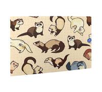 Wooden Puzzle 500 Piece 52x38 CM, Hairy Ferret Printed Cute Puzzle Game in Plastic Box for Family Entertainment and Brain Training Gifts
